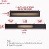 Wood Floating TV Stand with Glass Door and Drawers Wall Mounted Media Console with Textured Glass Panel Cable Management Heavy Duty(Black,140 cm) view 2