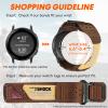20mm Nylon Band Compatible with Garmin Vivoactive6/5/3,Forerunner 165/55/645/245 Music, Compatible with Amazfit Active Premium 45mm,20mm Soft Nylon Replacement Strap. view 3