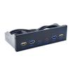 Yaregelun USB 3.0 Front Panel for Desktop 5.25In CD-ROM Drive Bay USB3.0/3.2 19Pin USB2.0 9Pin to 2X USB Type C+2X USB3.0+2xUSB2.0 view 3