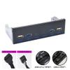 Yaregelun USB 3.0 Front Panel for Desktop 5.25In CD-ROM Drive Bay USB3.0/3.2 19Pin USB2.0 9Pin to 2X USB Type C+2X USB3.0+2xUSB2.0 view 4