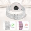 3 Pack Stretchy Bands Compatible with Garmin Vivoactive 5/6/Forerunner 55/165/245 Women, 20mm Soft Elastic Shimmering Fabric Replacement Straps for Venu Sq/Sq 2/2 Plus view 2