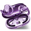 Conyat Open Ear Open Ear Earbuds, HD Stereo Sound Over Ear Earphones with Mic, IP7 Waterproof Headset, Purple view 1