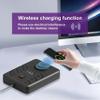 6 Outlet Power Strip with USB Wireless Charging Overload Protection Switch Extension Cord for Multiple Scenes (Black(59inch)) view 3