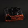 Camera cage Base Wood Hand Grip Holder, for Fujifilm XH2 XH2S Camera, Solid Wood Red Sandalwood Handle Base Ebony Rosewood Grip (red) view 1