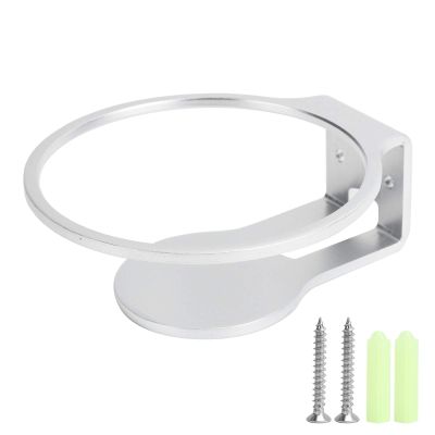 Aluminum Alloy Mini Speaker Holder Stand Wall Mount Bracket with Install Screws Space Saving Easy Install for Kitchen Study Living Room Silver