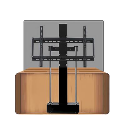 QICBYING Electric TV Lift - LCD TV Floor Stand, Motorized TV Lift Bracket with Remote Control, Electrically Height-Adjustable TV Bracket for 37-75 Inch TVs, Can Be Hidden in A Cupboard(860-1560mm)