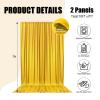 10Ft x 7Ft Yellow Backdrop Curtains for Parties, Polyester Fabric Backdrop Drapes with Rod Pockets for Weddings, Birthday, Halloween, Photography, Christmas Party Background Curtain, 2 Panels view 2