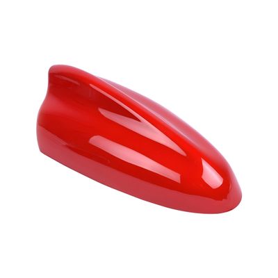 Zpana Car Shark Fin Antenna Cover, Vehicle Top Roof Aerial AM FM Signal Base with Adhesive Tape, Automotive Roof Mount Decorative Antenna Cap Replacement, Universal for Sedan Truck SUV (Red)