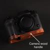Camera cage Base Wood Hand Grip Holder, for Fujifilm XH2 XH2S Camera, Solid Wood Red Sandalwood Handle Base Ebony Rosewood Grip (Gray) view 2