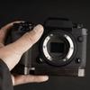 Camera cage Base Wood Hand Grip Holder, for Fujifilm XH2 XH2S Camera, Solid Wood Red Sandalwood Handle Base Ebony Rosewood Grip (Black) view 1