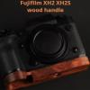 Camera cage Base Wood Hand Grip Holder, for Fujifilm XH2 XH2S Camera, Solid Wood Red Sandalwood Handle Base Ebony Rosewood Grip (Black) view 3