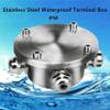 Underwater Waterproof Connection Box - IP68 Sealed 304 Stainless Steel Outdoor Light Junction Box, Swimming Pool Underwater Fountain Light Transition Head, for Underwater Lights, Fountain(1 in 2 Out) view 4