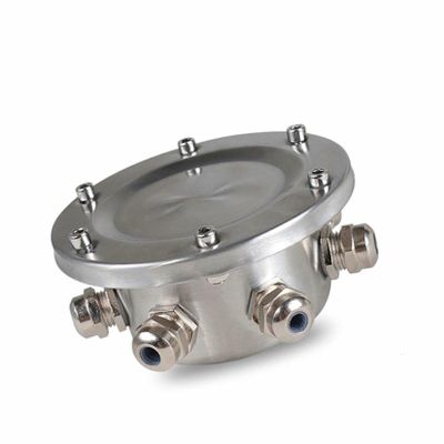 Underwater Waterproof Connection Box - IP68 Sealed 304 Stainless Steel Outdoor Light Junction Box, Swimming Pool Underwater Fountain Light Transition Head, for Underwater Lights, Fountain(1 in 3 Out)