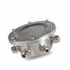Underwater Waterproof Connection Box - IP68 Sealed 304 Stainless Steel Outdoor Light Junction Box, Swimming Pool Underwater Fountain Light Transition Head, for Underwater Lights, Fountain(1 in 3 Out) view 1