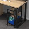 ELEFOCUS Mobile Computer Tower Stand Printer Stand 2-Tier Storage Shelf Under Desk Rolling PC Laptop Standing Table (Size:46 * 35 * 59.5cm,Color:Black) view 2