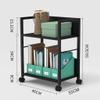 ELEFOCUS Mobile Computer Tower Stand Printer Stand 2-Tier Storage Shelf Under Desk Rolling PC Laptop Standing Table (Size:46 * 35 * 59.5cm,Color:Black) view 3