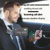 Oluote Bluetooth Headset with Retractable Cable, Wireless Headphone Stereo Earphone V5.4 Noise Cancelling Mic Clip on Earpiece, with LCD Display, AI Voice Assistant, for Sports Business (Silver) view 2