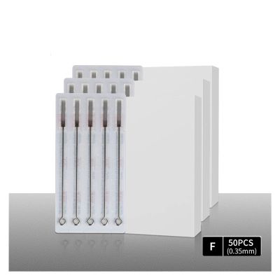 50pcs Stainless Steel Flat Tattoo Needles 5F 7F 9F 11F 13F 15F Disposable Tattoo Needle for Coil Tattoo Gun(1205F)