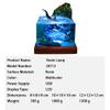 Handmade 3D Ocean Resin Lamp - USB-powered wooden base resin ocean night light, adjustable lamp, men's office decoration, living room and bedroom decoration, suitable for vacation (10*10*10cm) view 2