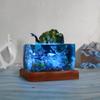 Handmade 3D Ocean Resin Lamp - USB-powered wooden base resin ocean night light, adjustable lamp, men's office decoration, living room and bedroom decoration, suitable for vacation (10*10*10cm) view 4