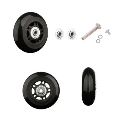 Luggage Replacement Wheels 2 Pairs Universal Suitcase Wheel Trolley Case Travel Flexible Mute Luggage Suitcase Swivel Wheel Replacement Repair Accessory For Most Of Wheels Rolling Luggages(OPU 60mm23m