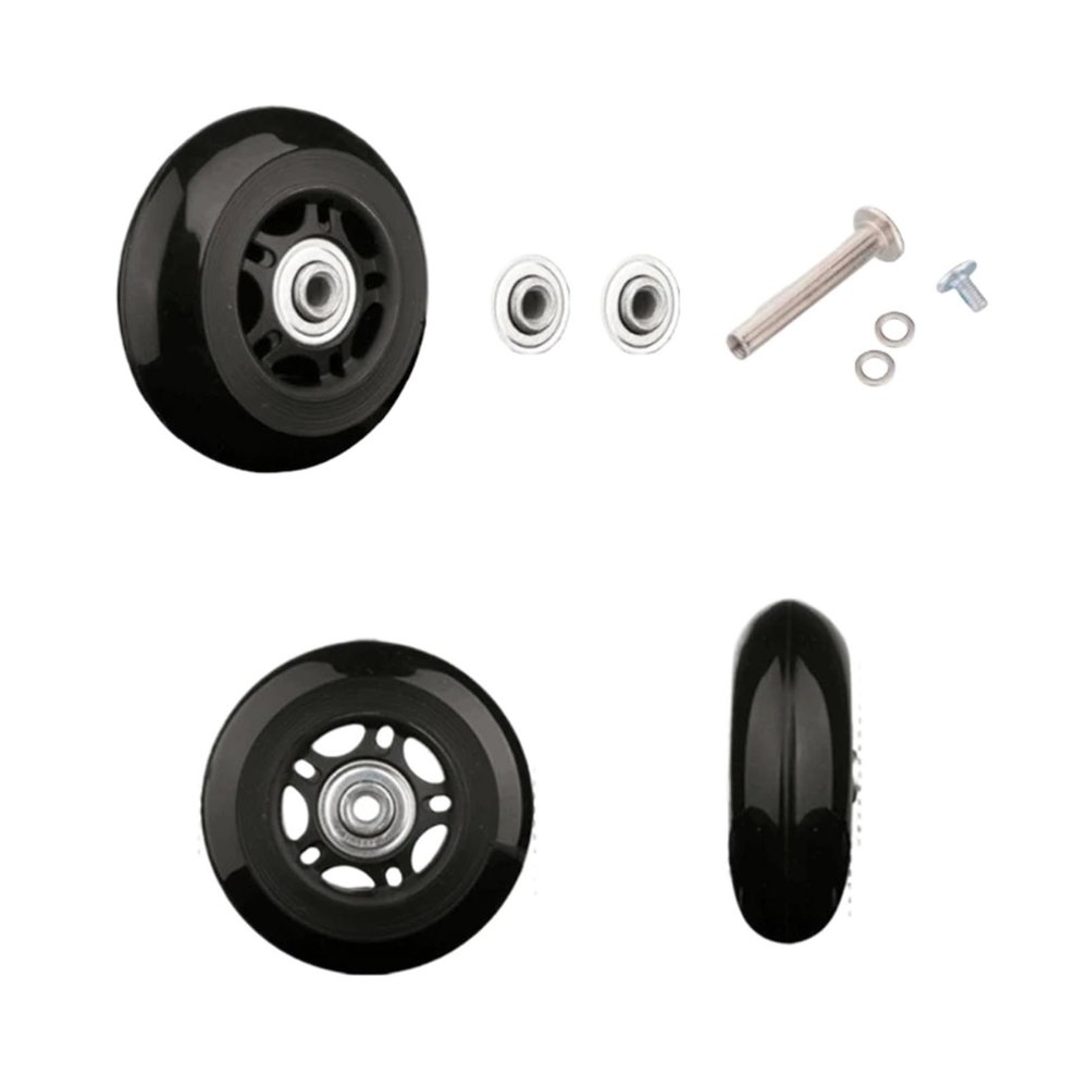 Luggage Replacement Wheels 2 Pairs Universal Suitcase Wheel Trolley Case Travel Flexible Mute Luggage Suitcase Swivel Wheel Replacement Repair Accessory For Most Of Wheels Rolling Luggages(OPU 60mm23m
