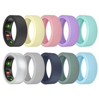 MAKCPOIMER 10 Pack Ring Cover for Oura Ring Gen 4/3, Silicone Protector for ULTRAHUMAN Ring AIR Working Out Accessories Men Women (All 10 Colors-4, L (12/13/14/15))