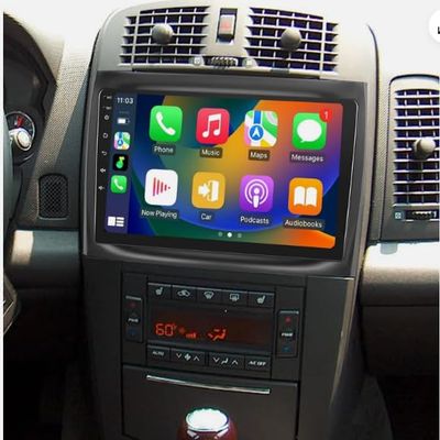 10inch Car Stereo Radio for Cadillac CTS 2003 2004 2005 2006 2007 Android 14 Double Din Radio Receiver with Carplay Android Auto WiFi GPS Navigation Bluetooth5.0 SWC AHD Backup Camera Mic - 4+64G