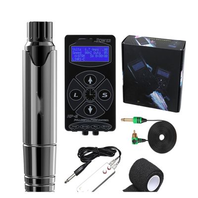 Tattoo Kit Permanent Makeup Eyebrow Lips Machine Tattoo Rotary Pen LCD Power Supply Needles Set For Tattoo Artist