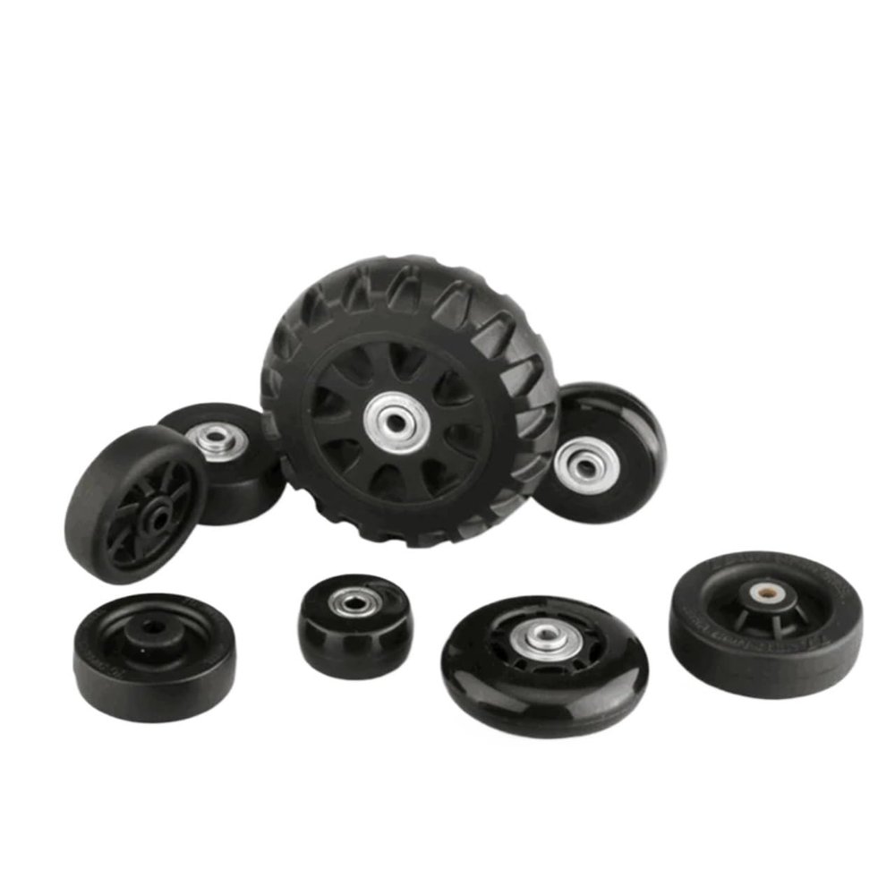 Luggage Replacement Wheels 4Pairs Universal Suitcase Wheel Trolley Travel Flexible Mute Luggage Suitcase Swivel Wheel Replacement Repair Accessory For Most Of Wheels Rolling Luggages(PU 50mm22mm)