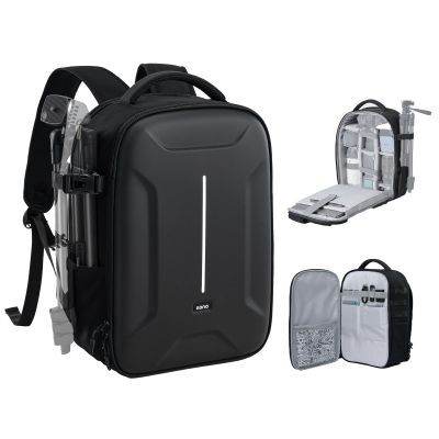 llano 22L Large Hardshell Camera Backpack Case, Camera Bags for Photographers Compatible with DSLR and Mirrorless Cameras,for Sony Canon Nikon Fujifilm with Laptop Compartment,Travel and Outdoor