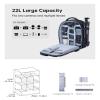 llano 22L Large Hardshell Camera Backpack Case, Camera Bags for Photographers Compatible with DSLR and Mirrorless Cameras,for Sony Canon Nikon Fujifilm with Laptop Compartment,Travel and Outdoor view 3