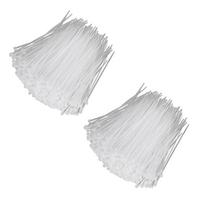 1000Pcs 3 X 100Mm/4Inch White Zip Ties 4 Inch Standard Standard Self - Locking Plastic Nylon Cable Tie Zip Ties White Nylon Tie Straps for Home Garden Office Travel and Workshop (2000)