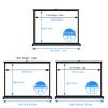 30" 40" 50" Indoor Outdoor Movie Screen, 2.2 Gain Fiberglass Projection Screen, Foldable Anti-Crease Portable Projector Movies Screens for Movies or Presentations - HD Premium 4:3 16:9(4:3,50") view 2
