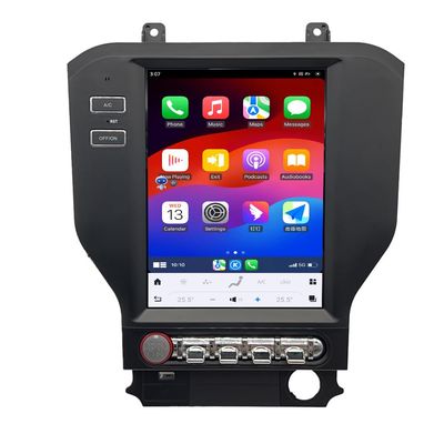 for Ford Mustang Radio Upgrade 2015-2023,Android 13.0 Stereo Navigation Replacement,9.7inch 8core CPU,4+32GB,Carplay and Android Auto,Keep SWC and Factory Camera, Black