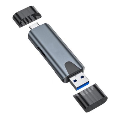 WEISUYUUS Double Port USB C and USB 2.0 Memory Card Reader for Microed Cards Fast Transfer for Smartphones Laptops Tablets