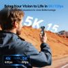 BOBLOV 5K Body Camera with Microphone, W5 Vlogging Camera, 5K/15FPS and 4K/60FPS with 270 Rotating Lens, External Mic Support, Clip/Strap Options, EIS Stabilization for Meeting, and Daily Use (128GB) view 2