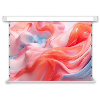 16:9 HD Electric Motorised Projector Screen with Remote, 72 inch Wall Mountable 16:9 HD 4K Wrinkle-Free Home Theatre Cinema Screen for Office, School, Presentation