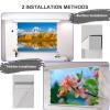 16:9 HD Electric Motorised Projector Screen with Remote, 72 inch Wall Mountable 16:9 HD 4K Wrinkle-Free Home Theatre Cinema Screen for Office, School, Presentation view 4