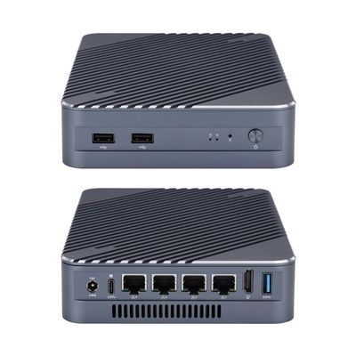 Qotom NAS Server Q31111G4 Celeron 6305,1.8GHz,15W 16G DDR4 RAM 128G M.2 SSD -4X I226-V 2.5G Gigabit LAN,Win10,Linux 24/7