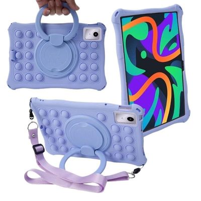 360 Rotating Stand Tablet Case Suitable for Lenovo Xiaoxin Pad 2024 M11 11 inch TB-330FU TB-331FC Soft Silicone Shell(Purple,Tab M11 2024)