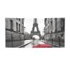 Eiffel Tower Paris Street Red Umbrella Banners and Signs Wall Hanging Flags Personalized Party Banner with 4 Holes Photo Text Background Birthday Party Backdrops for Indoor Outdoor Wall Decor Small view 1