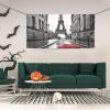 Eiffel Tower Paris Street Red Umbrella Banners and Signs Wall Hanging Flags Personalized Party Banner with 4 Holes Photo Text Background Birthday Party Backdrops for Indoor Outdoor Wall Decor Small view 2