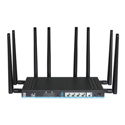 5G Router WiFi 6 AX3000 with Dual SIM Slots Gigabit Dual-Band Wireless CPE 4 LAN Ports + USB 3.0 Detachable Antenna Global Compatible for Home/Office Model Z8102AX-T-RM520NGL