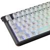 FunHub White Transparent Keycaps,Clear Plastic Key Caps Cherry Profile RGB Backlit Shine Through Costum 115 Keys Set for 60 65 75 100 Percent Full Size for MX Switches Mechanical Gaming Keyboard view 1