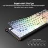 FunHub White Transparent Keycaps,Clear Plastic Key Caps Cherry Profile RGB Backlit Shine Through Costum 115 Keys Set for 60 65 75 100 Percent Full Size for MX Switches Mechanical Gaming Keyboard view 2