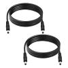 GGIPOWY 2-Pcs 6.6ft DC 5.5mm x 2.5mm Male to Male Power Extension Cable, 14AWG 12V 24V DC Power Cord for CCTV Camera,Solar Monitor, Solar Panels view 1