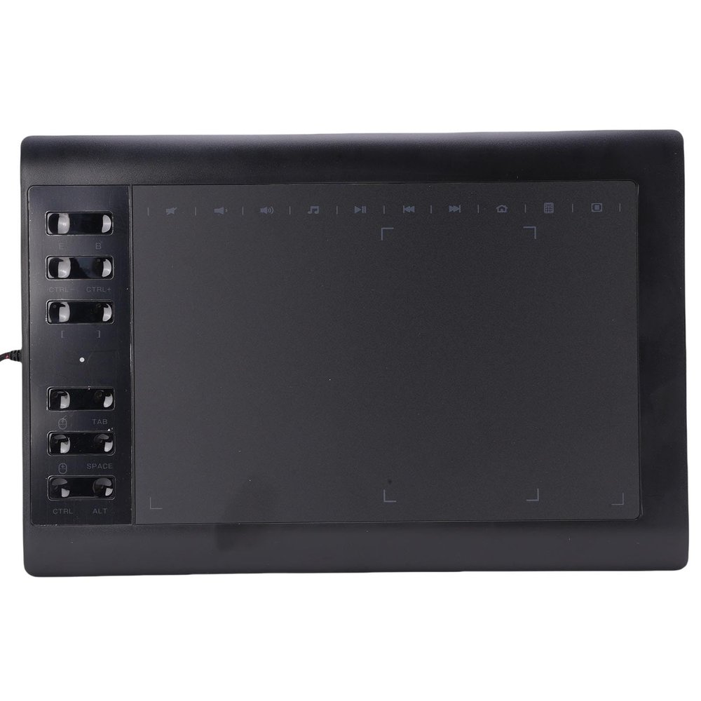 Bewinner Graphics Drawing Tablet 10 X 6 Inch Large Active Area, Drawing Tablet with 8192 Levels Pressure Sensitivity Pen and 12 Hot Keys for Paint Design Art Creation