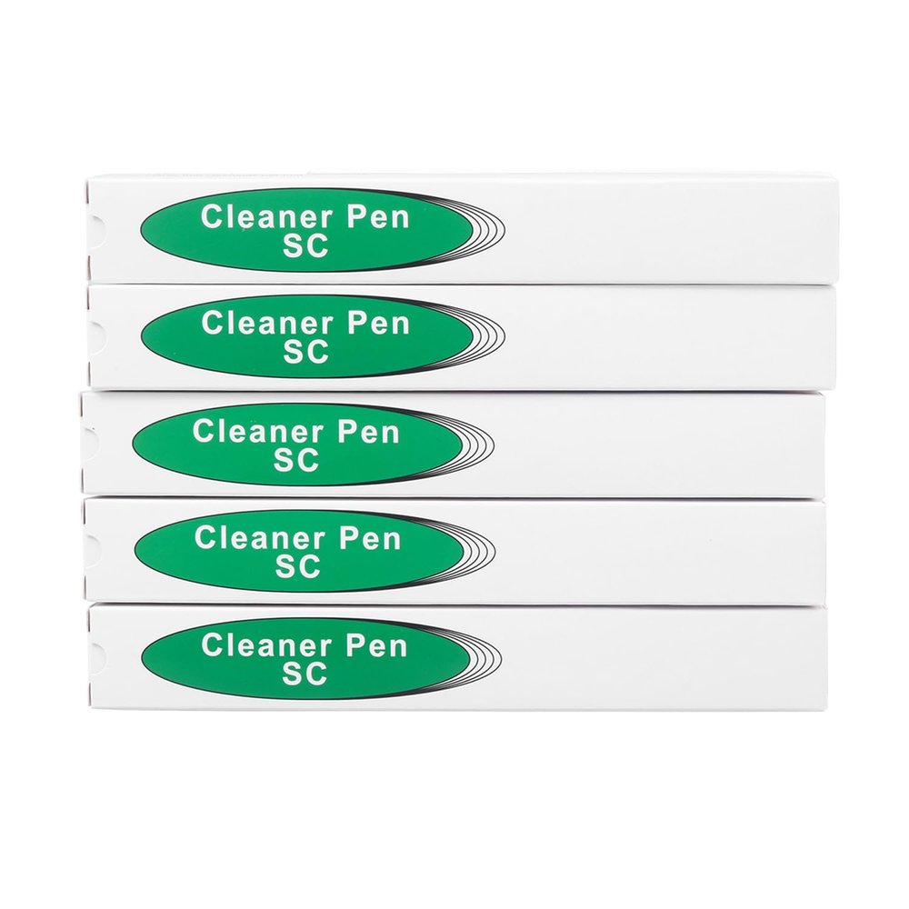 5-Pack Fiber Optic Cleaning Pens for 2.5mm SC/FC/ST Connectors, Fiber Optic Cleaner Tools for End Face and Optical Connectors, 800+ Uses per Pen