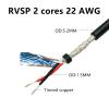 1m 22/24/26AWG 2-16cores Twisted-Pair Shielded Cable PVC Pure Copper core Communication Signal Soft Control Cable(4cores 22 AWG 0.3MM) view 2